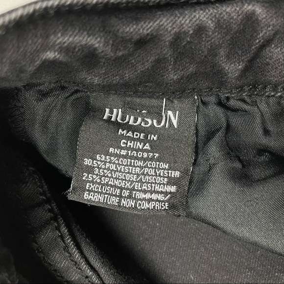 Hudson Girl's Black Skinny Jeans Size 16 Lace Hem Distressed Mid Rise Stretch - Picture 7 of 7